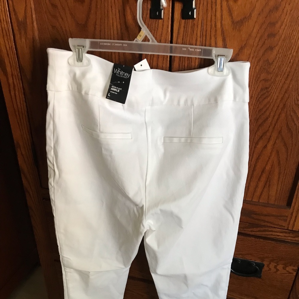 White pull on pants